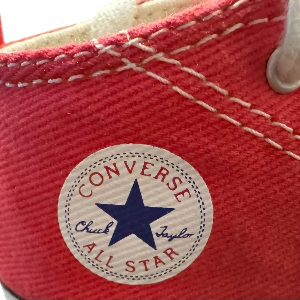 CONVERSE RED SIZE 3 CRIB SHOE - FIRST STAR HI - # 88875